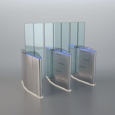 Buy Acrylic Glass Sliding Gate Turnstile Full Height Automatic Access Control Subway online manufacture
