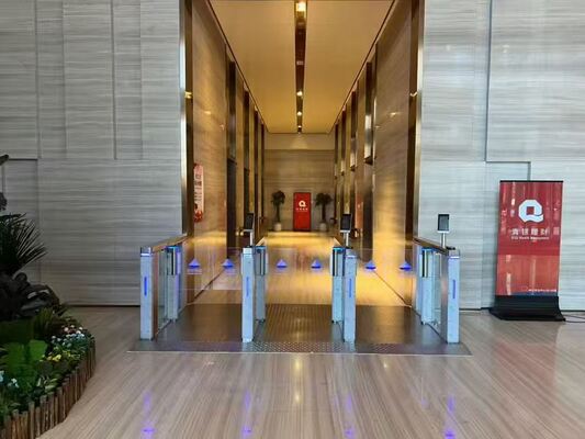 Buy Face Recognition Speed Gate Turnstile Aluminum Material Plus RFID Qr Code Reader Automatic Security Entrance Turnstile Gate online manufacture