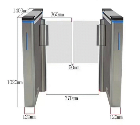 316 Stainless Steel Servo Motor Automated Speed Gate Turnstile