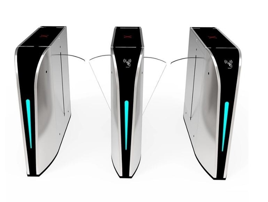 Bidirectional RS232 Flap Barrier Turnstile For Metro and Airport