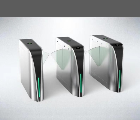 Bidirectional RS232 Flap Barrier Turnstile For Metro and Airport