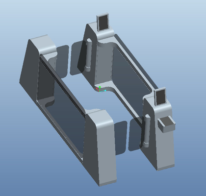 DC Servo Motor SUS316 Pedestrian Turnstile Gate For Airport