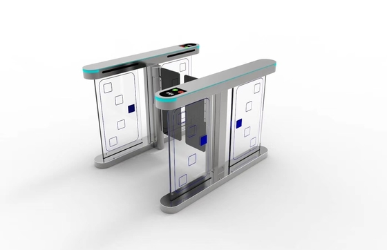 304 Stainless Steel Tempered Glass Swing Gate Turnstile