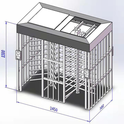 Single Lane SS304 60W Rfid Security Gate