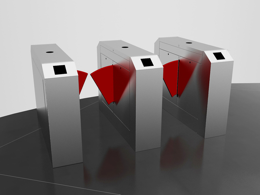 RFID Access SS316 Flap Barrier Turnstile For Metro Station
