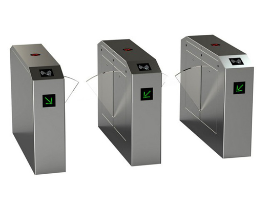 RFID Access SS316 Flap Barrier Turnstile For Metro Station