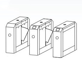 Anti Intrusion Metro 650mm Flap Barrier Gate Entrance