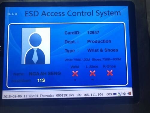 Anti Static DC9V 1A ESD Tester Flap Barrier Turnstile