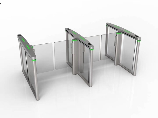 Tempered Glass Wing SS304 Speed Gate Turnstile
