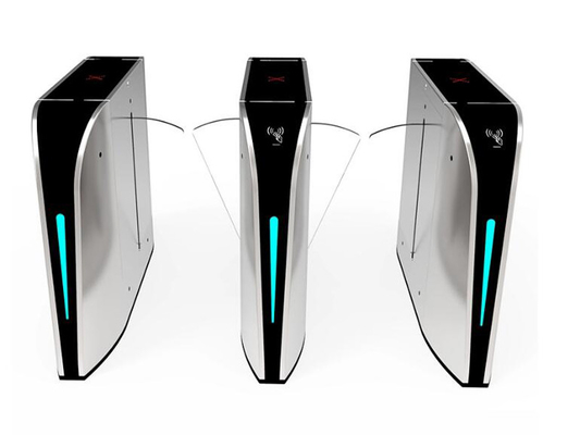 Bidirectional RS232 Flap Barrier Turnstile For Metro and Airport