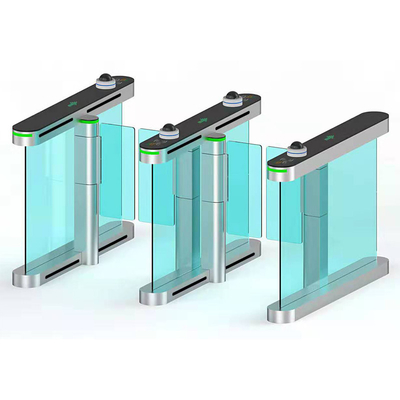 304 Stainless Steel Tempered Glass Swing Gate Turnstile