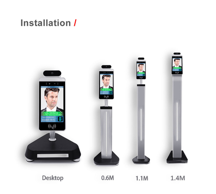 Distance 150cm Face Recognition Temperature Camera