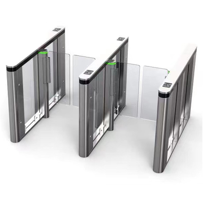 SS304 Servo Motor Control Pedestrian Fastlane Waist High Turnstile