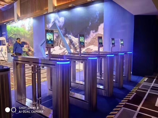 Dual Direction Facial Recognition Swing Barrier Turnstile