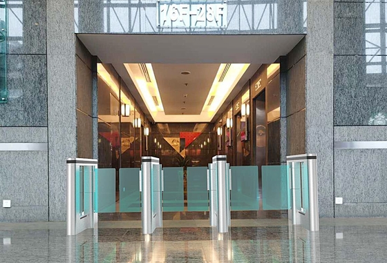 800mm Lane Half Height Swing Barrier Gate With Acrylic Leafs