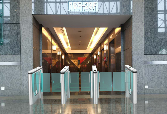 800mm Lane Half Height Swing Barrier Gate With Acrylic Leafs