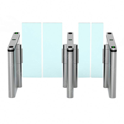 Servo Motor RFID Access Control Turnstile Gate SUS316 Flap Barrier
