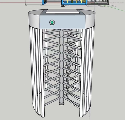 Access Control Pedestrian Full Height Turnstiles For Construction Site