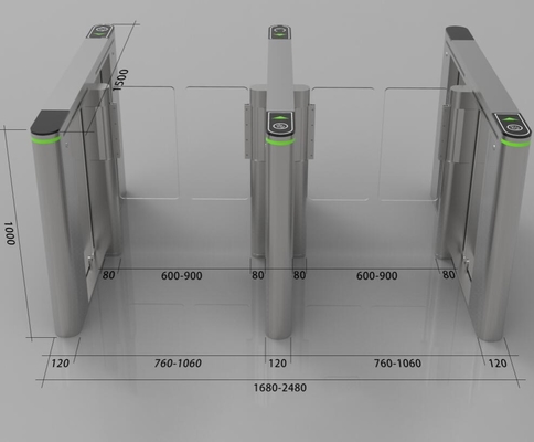 SUS 304 RFID Access Fastlane Speed Gate Turnstile With Servo Motor