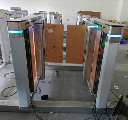 Fastlane Tempered Glass Pedestrian Turnstile Gate Sever Motor Control