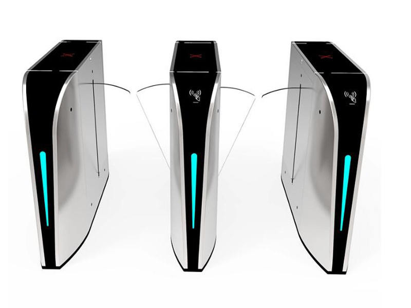 Bidirectional RS232 Flap Barrier Turnstile For Metro and Airport