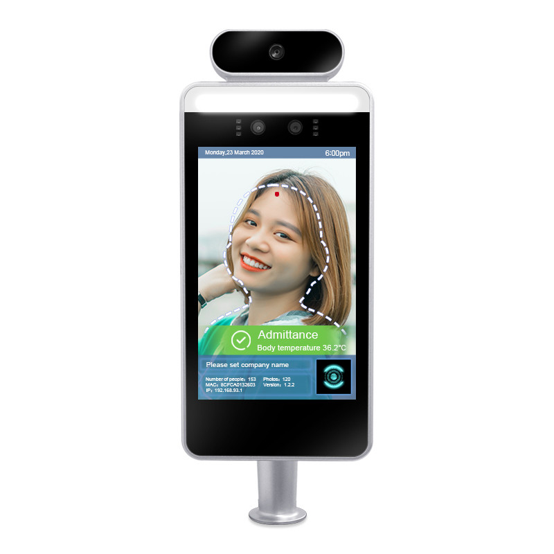 Dual  6mm Lens Face Recognition Infrared Thermometer
