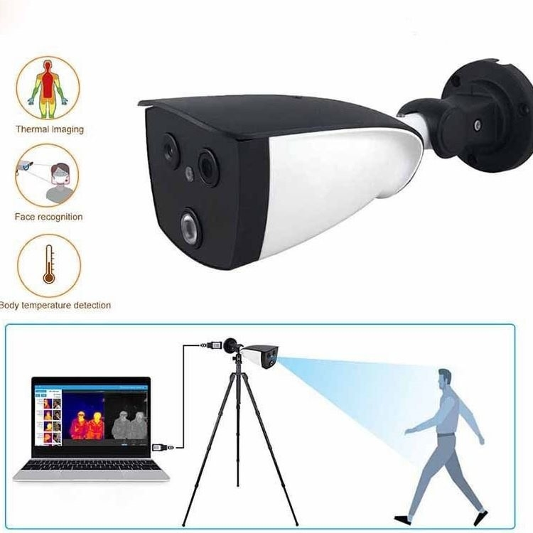 No Contact Temperature Detect Thermal Imaging Facial Recognition Camera