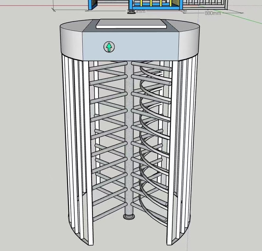 Access Control Pedestrian Full Height Turnstiles For Construction Site