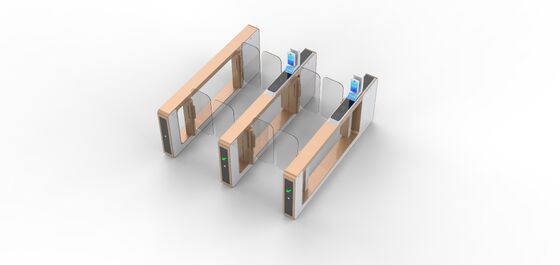 Good price Gloden Color  Subway Station's AB Anti Tailgating Ticket Checking Gates Turnstiles online
