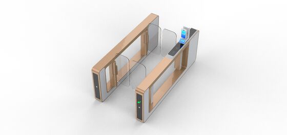 Good price Airport  Full Height  AB Swing Turnstile Gate Security Entrance With Gloden Color online