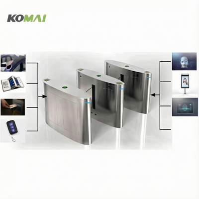 Good price 304 Stainless Steel Flap Barrier Turnstile with IC Card Access and 35 People/Min Pass Speed online
