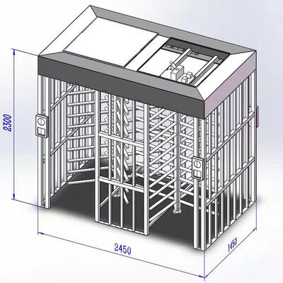 Good price Double Lane  60W SUS304 Full Body Turnstile online