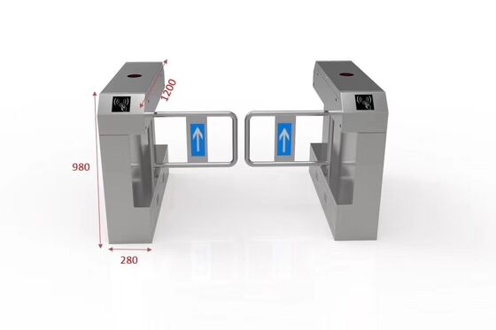 Good price Single Lane 1000mm Swing Barrier Turnstile With Fingerprint online