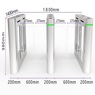 Good price 600mm Lane AC220V Bidirectional Swing Barrier Turnstile online